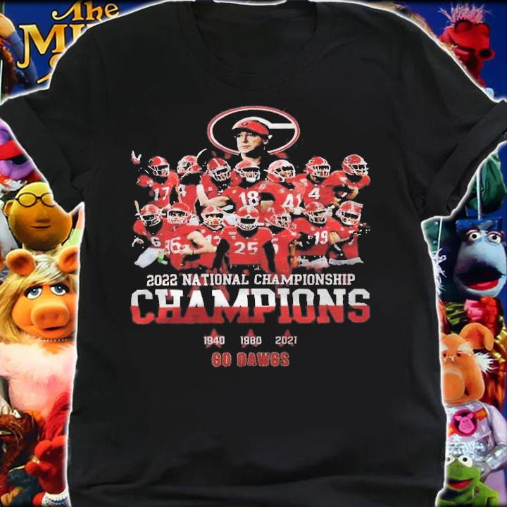 2022 National Championship Champions 1940 1980 2021 Go Dawgs T-shirt t-shirt