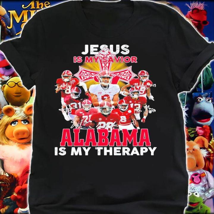 Alabama Crimson Tide Jesus is my savior signatures shirt t-shirt