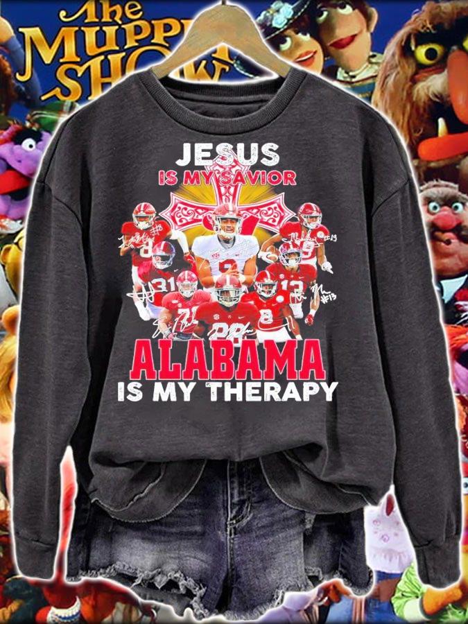 Alabama Crimson Tide Jesus is my savior signatures shirt t-shirt