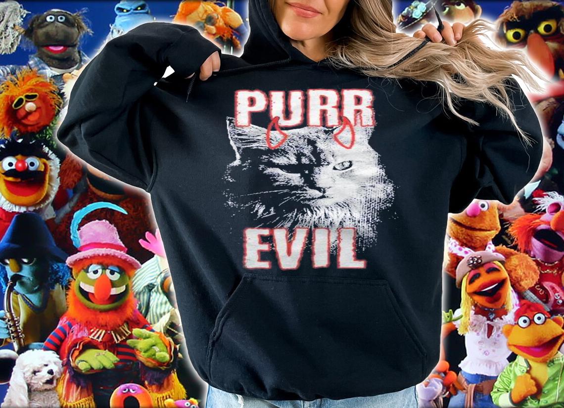 Alternative Clothes Aesthetic Goth Women Cat Purr Evil Shirt t-shirt