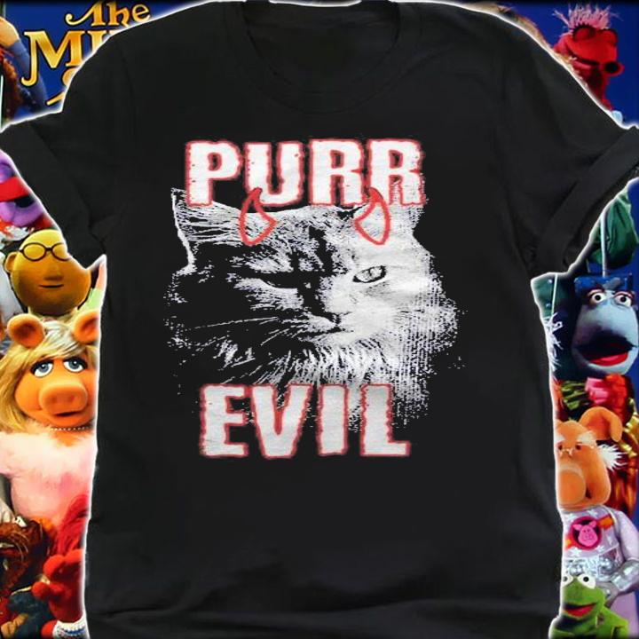 Alternative Clothes Aesthetic Goth Women Cat Purr Evil Shirt t-shirt