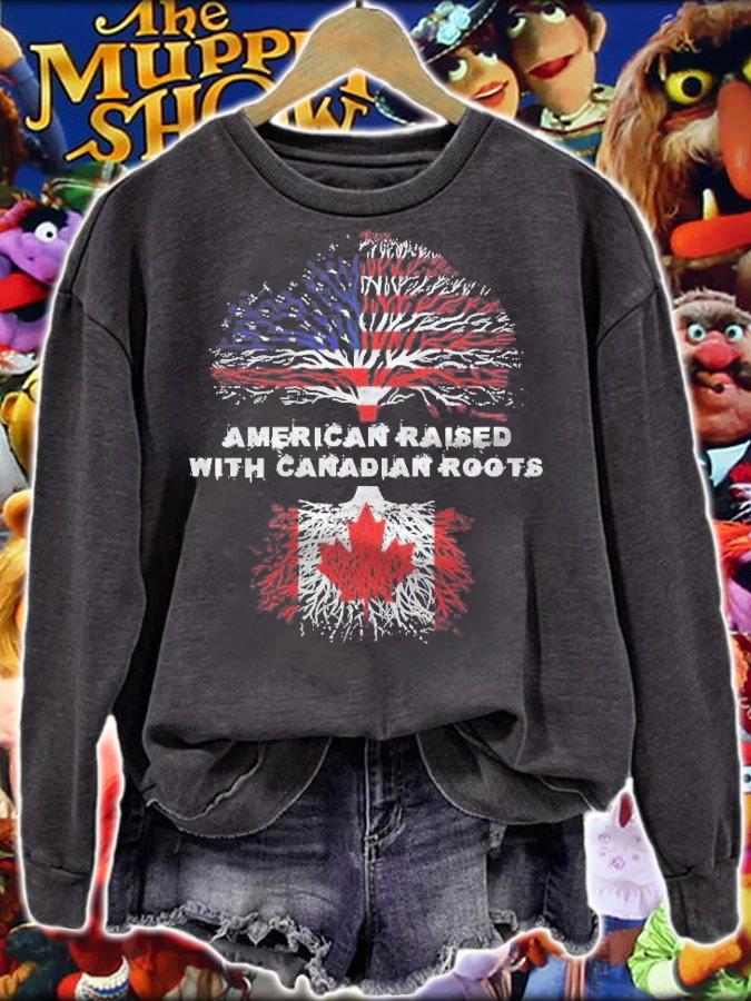 American Raised With Canadian Roots Canada T-shirt t-shirt