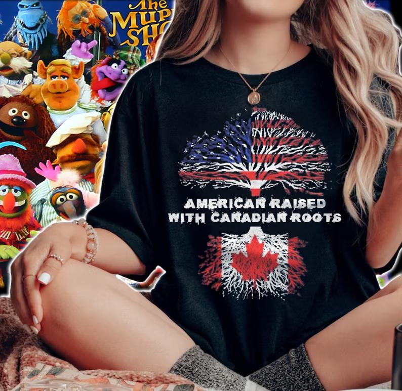American Raised With Canadian Roots Canada T-shirt t-shirt
