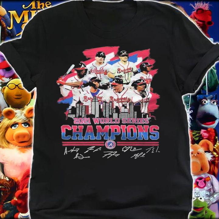 Atlanta Braves 2021 World Series Champions Signatures Shirt t-shirt shirt