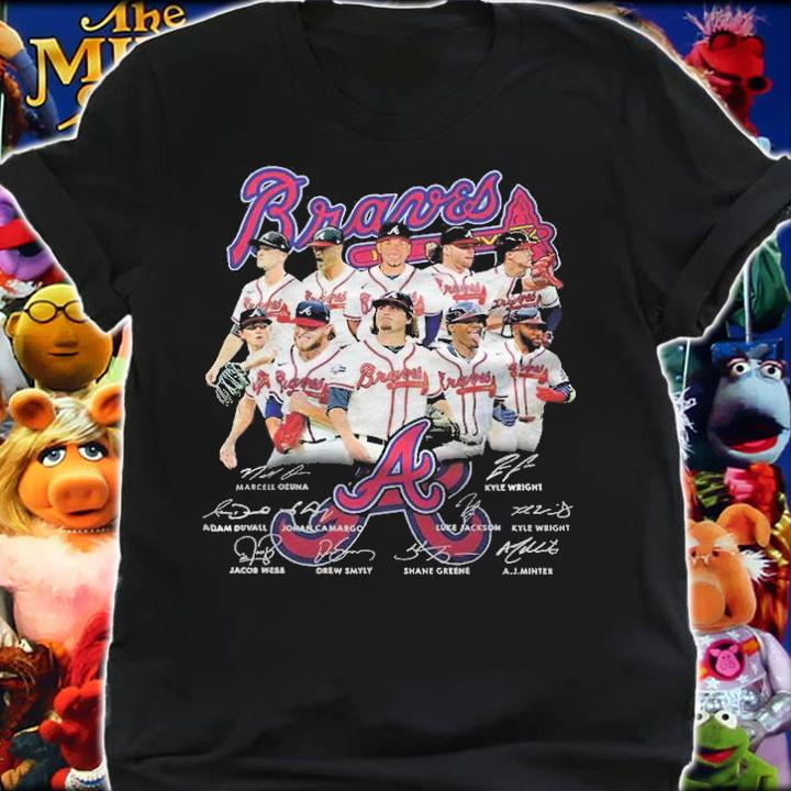 Atlanta Braves player signatures shirt t-shirt