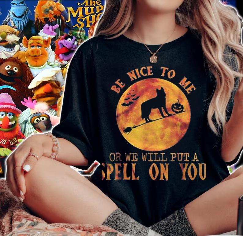 Be Nice To Me Or We Will Put A Spell On You Australian Cattle Dog Halloween Shirt t-shirt
