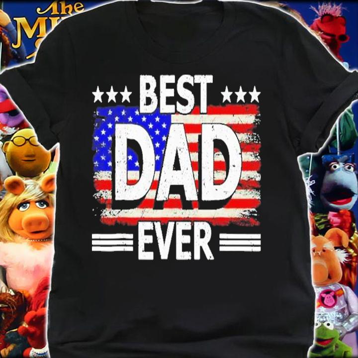 Best Dad Ever US American Flag Fathers Day Shirt t-shirt