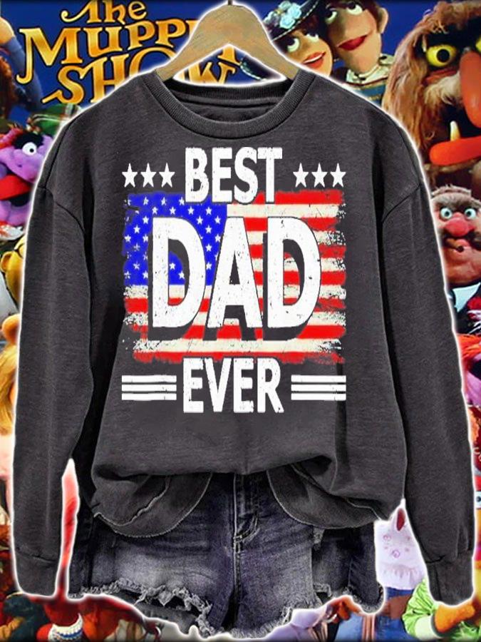 Best Dad Ever US American Flag Fathers Day Shirt t-shirt