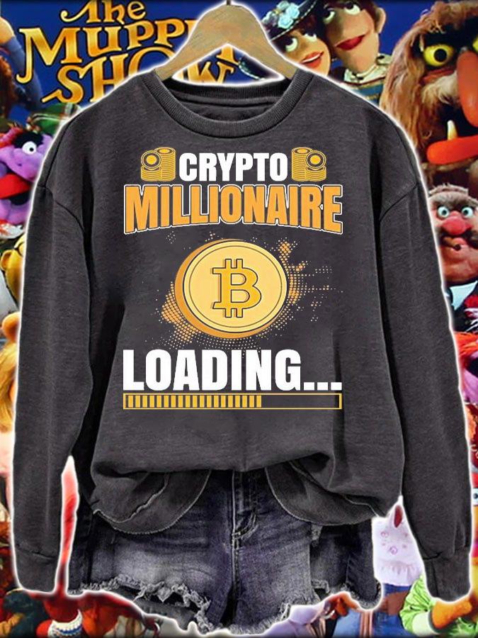 Bitcoin BTC Crypto Cryptocurrency Trader Loading T-Shirt t-shirt
