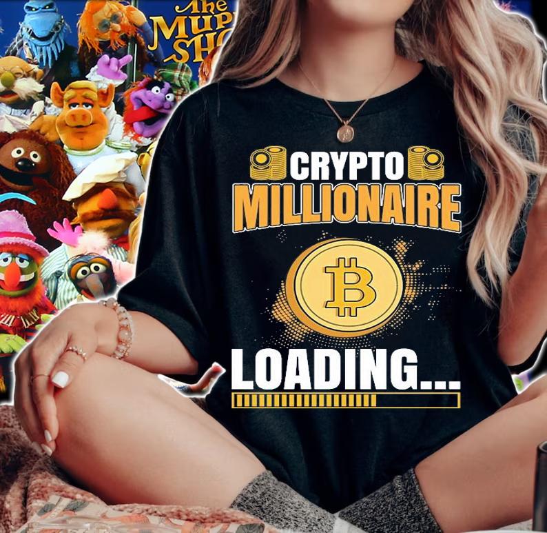Bitcoin BTC Crypto Cryptocurrency Trader Loading T-Shirt t-shirt
