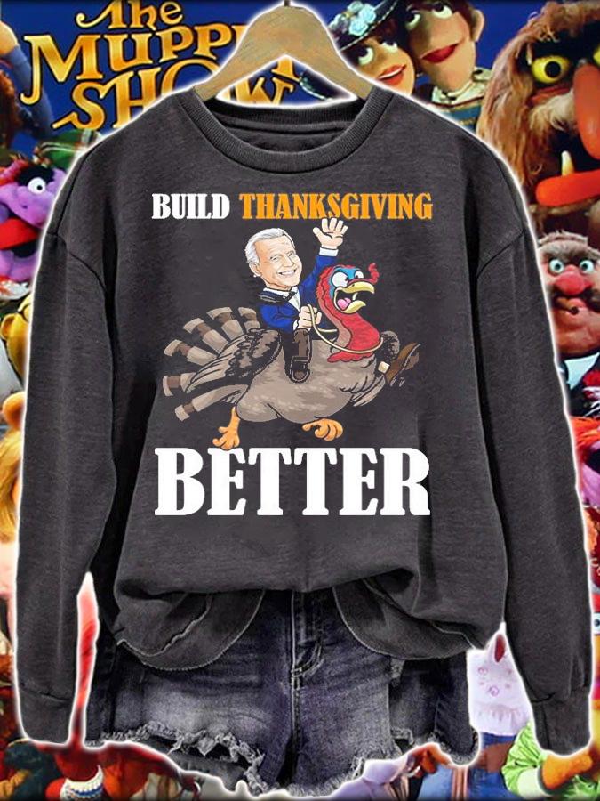Build Thanksgiving Better Biden Thanksgiving Biden Ride Turkey t-shirt