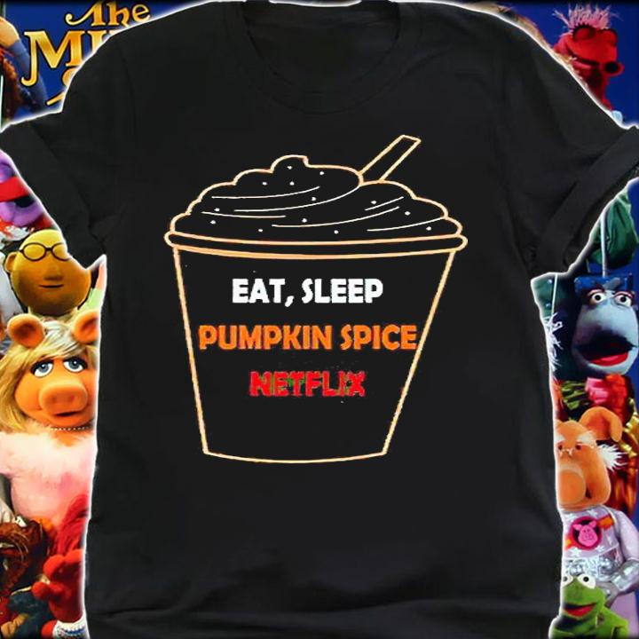 Eat sleep Pumpkin spice Netflix T-shirt t-shirt