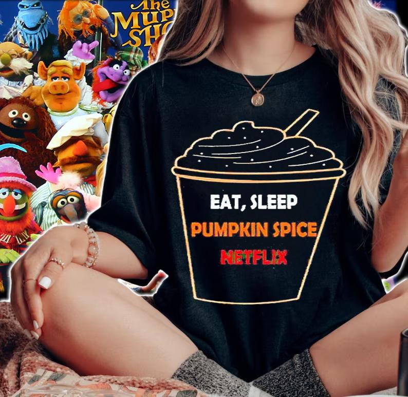 Eat sleep Pumpkin spice Netflix T-shirt t-shirt