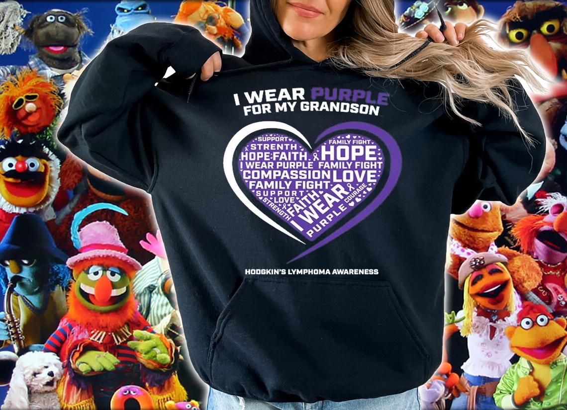 I Wear Purple For My Grandson T-Shirt t-shirt