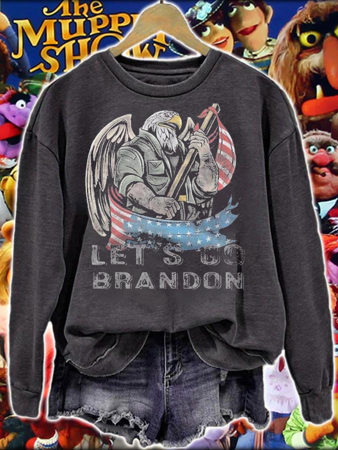 Let's Go Brandon Joe Biden Chant Impeach Biden USA Flag Eagle T-Shirt t-shirt