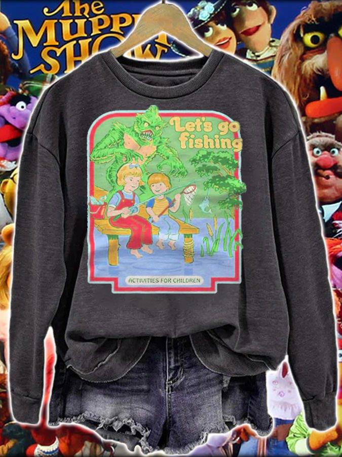 Steven Rhodes let's go fishing activities for children T-shirt t-shirt sweatshirt