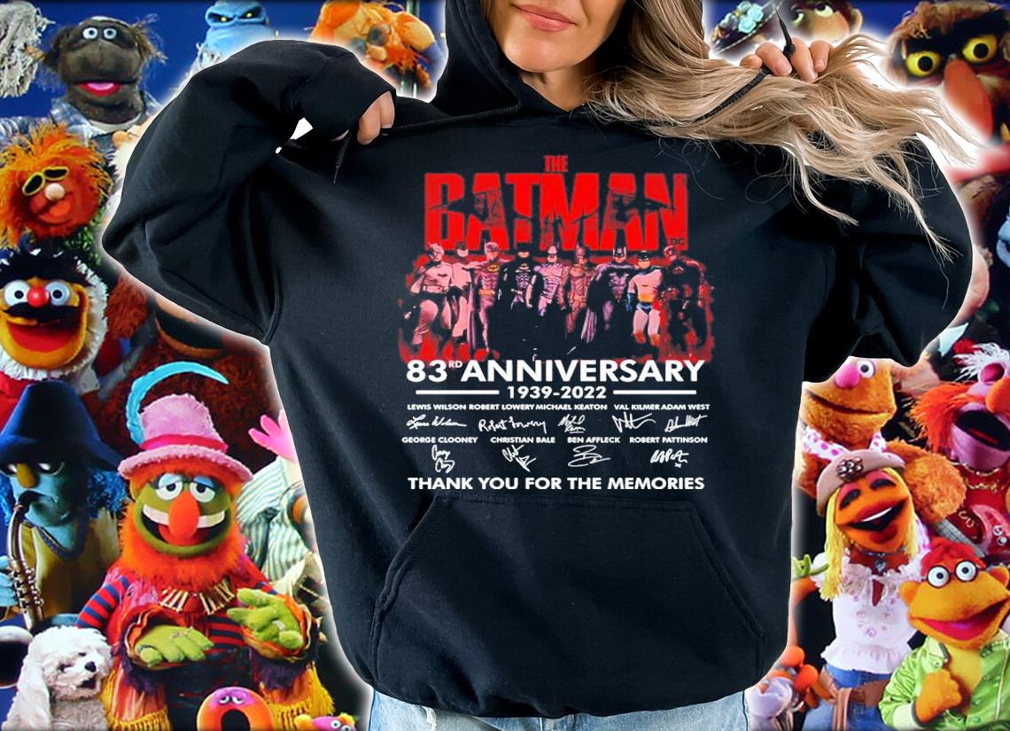 The Batman 83rd Anniversary 1939-2022 Signatures Thank You For The Memories Shirt t-shirt