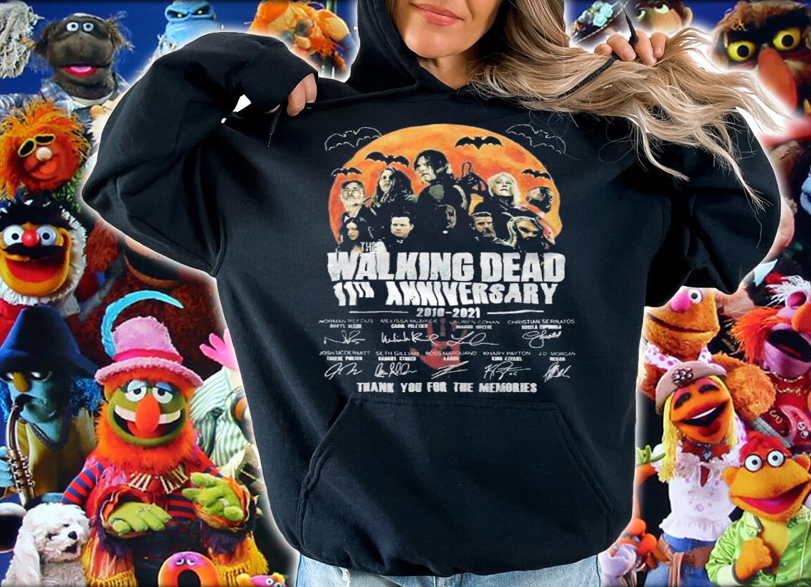 The Walking Dead 11th anniversary 2010-2021 signatures shirt t-shirt hoodie