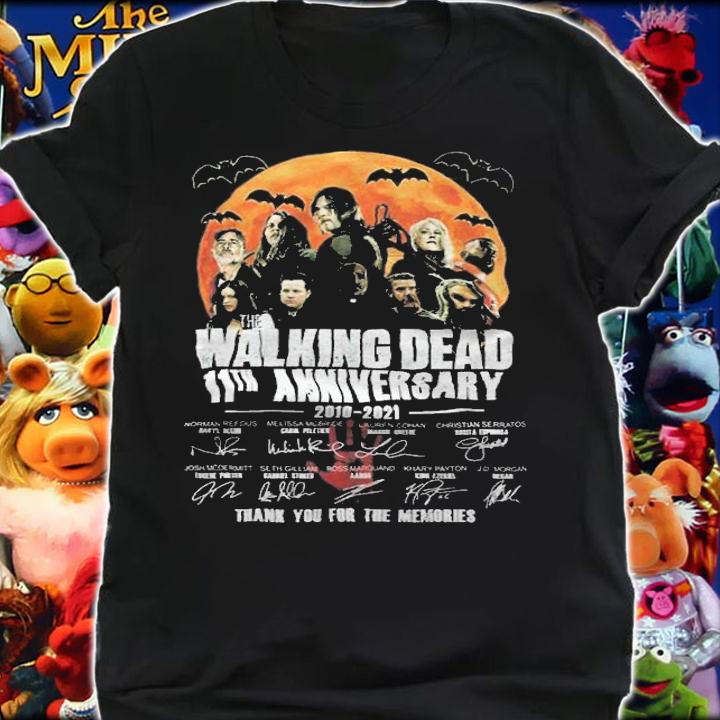 The Walking Dead 11th anniversary 2010-2021 signatures shirt t-shirt shirt