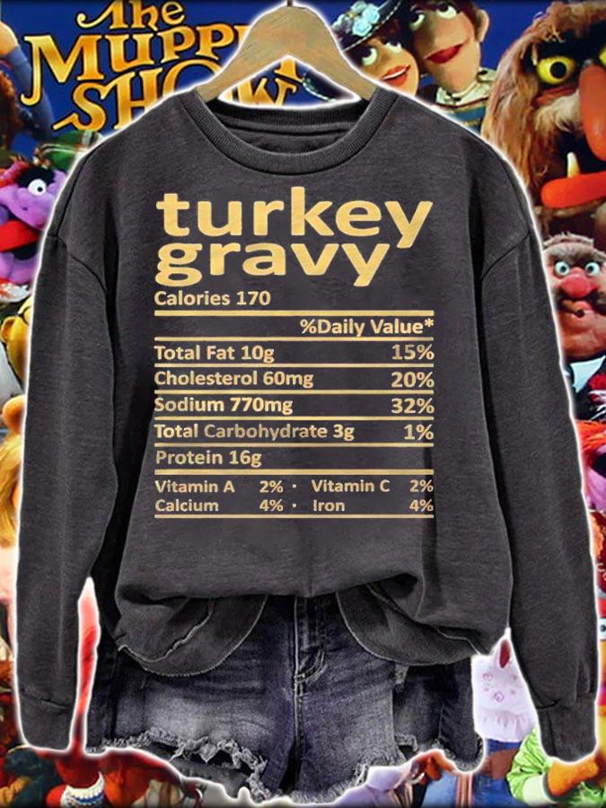 Turkey Gravy Nutrition Thanksgiving Costume Food Christmas Shirt t-shirt sweatshirt