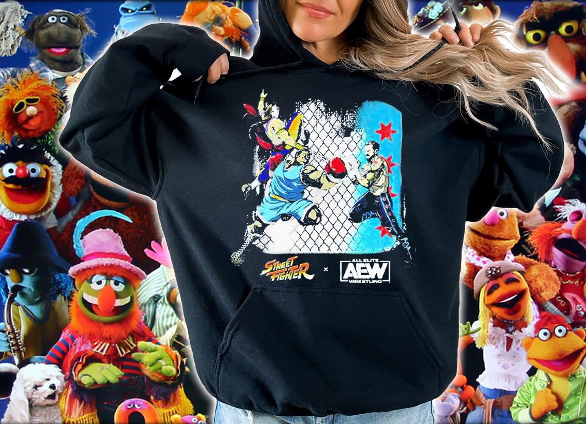 WWE Cm Punk Street Fighter x AEW New York comic T-shirt t-shirt