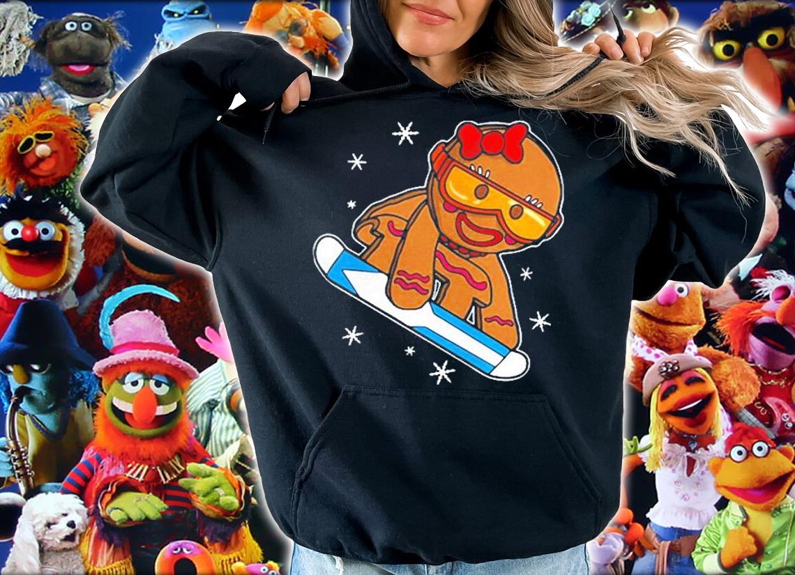Christmas Snowboarding Gingerbread Girl T-Shirt t-shirt hoodie