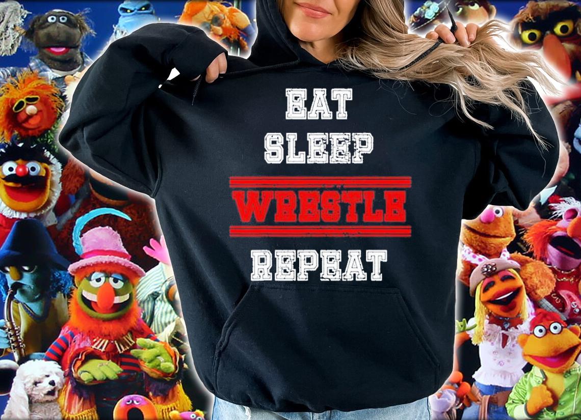 Eat Sleep Wrestle Repeat T-Shirt t-shirt