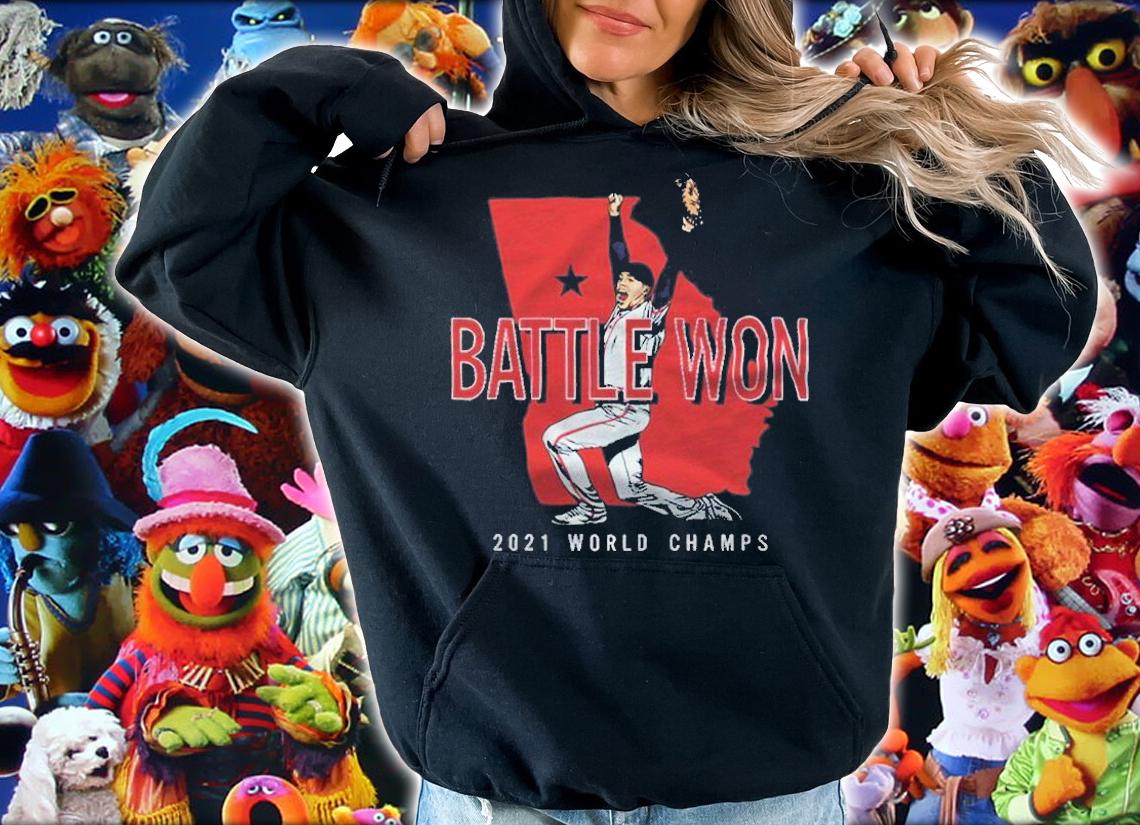 Freddie Freeman Battle Won 2021 World Champs T-shirt t-shirt hoodie
