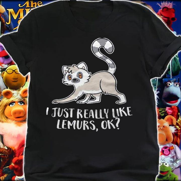 I Just Really Like Lemurs Ok Funny Lemur Lover Gift Shirt t-shirt