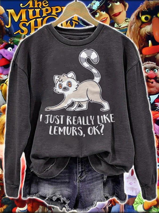 I Just Really Like Lemurs Ok Funny Lemur Lover Gift Shirt t-shirt