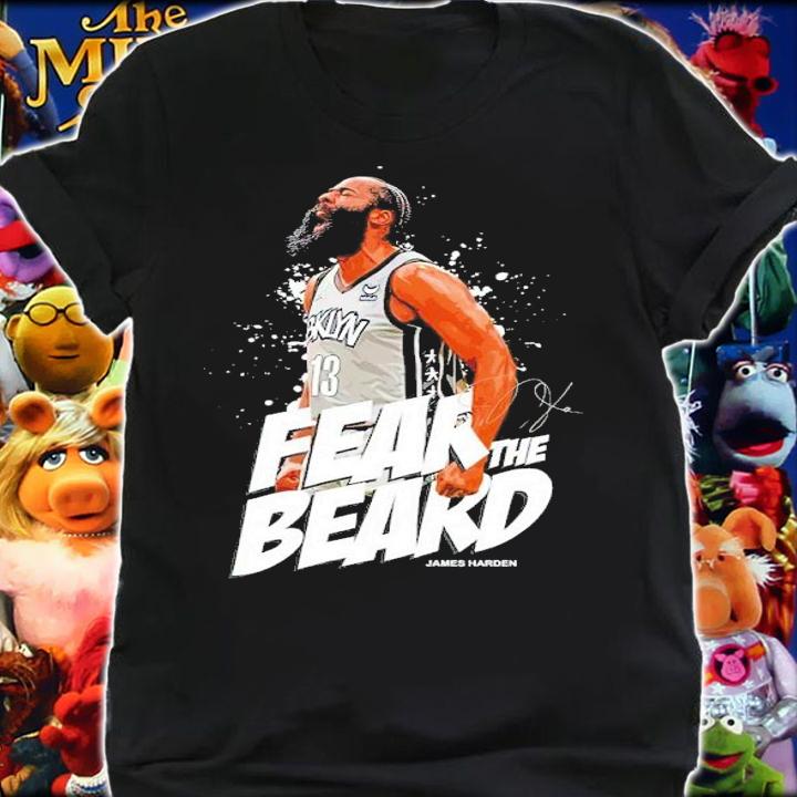 James Harden Brooklyn Nets Fear The Beard Basketball Shirt t-shirt shirt