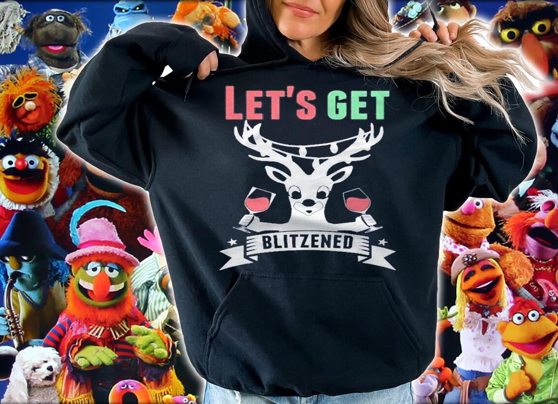 Lets Get Blitzened Reindeer Drinking Beer Christmas Shirt t-shirt