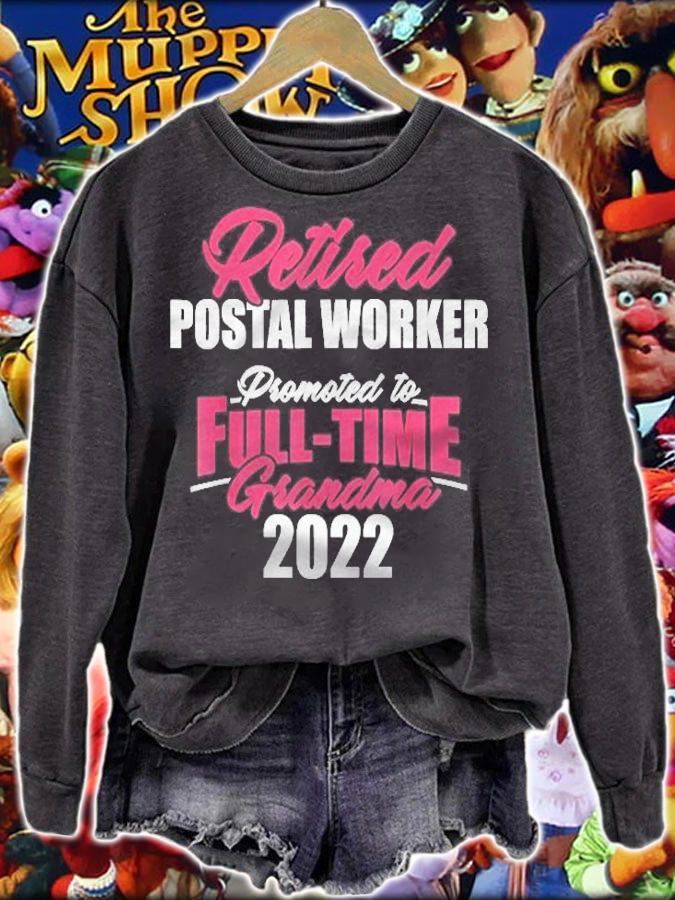 Retired Postal Worker Full-Time Grandma Mailman Retirement Shirt t-shirt