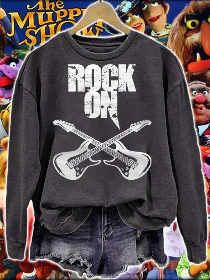 Rock On Electric Guitars Player Musician Guitarist Cool Gift Shirt t-shirt sweatshirt