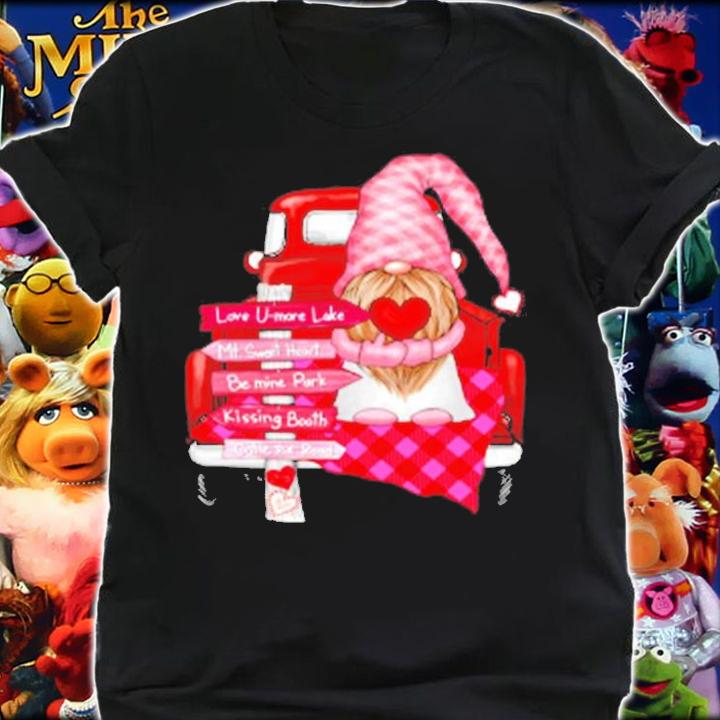 Valentine Vintage Red Truck Gnomes You And Me Valentines Day T-Shirt t-shirt shirt