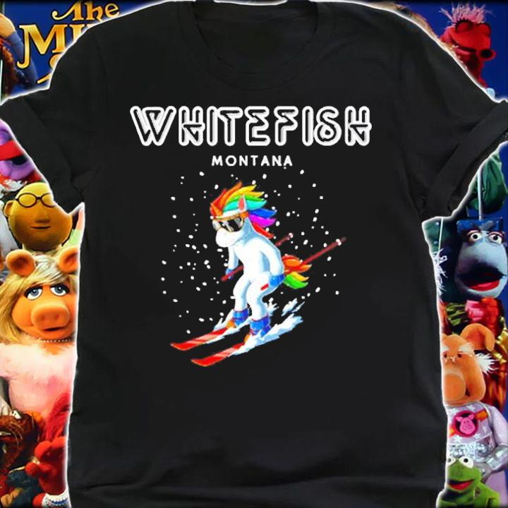 Whitefish Montana  Unicorn Usa Ski Resort 80S Retro Gift T-Shirt t-shirt shirt