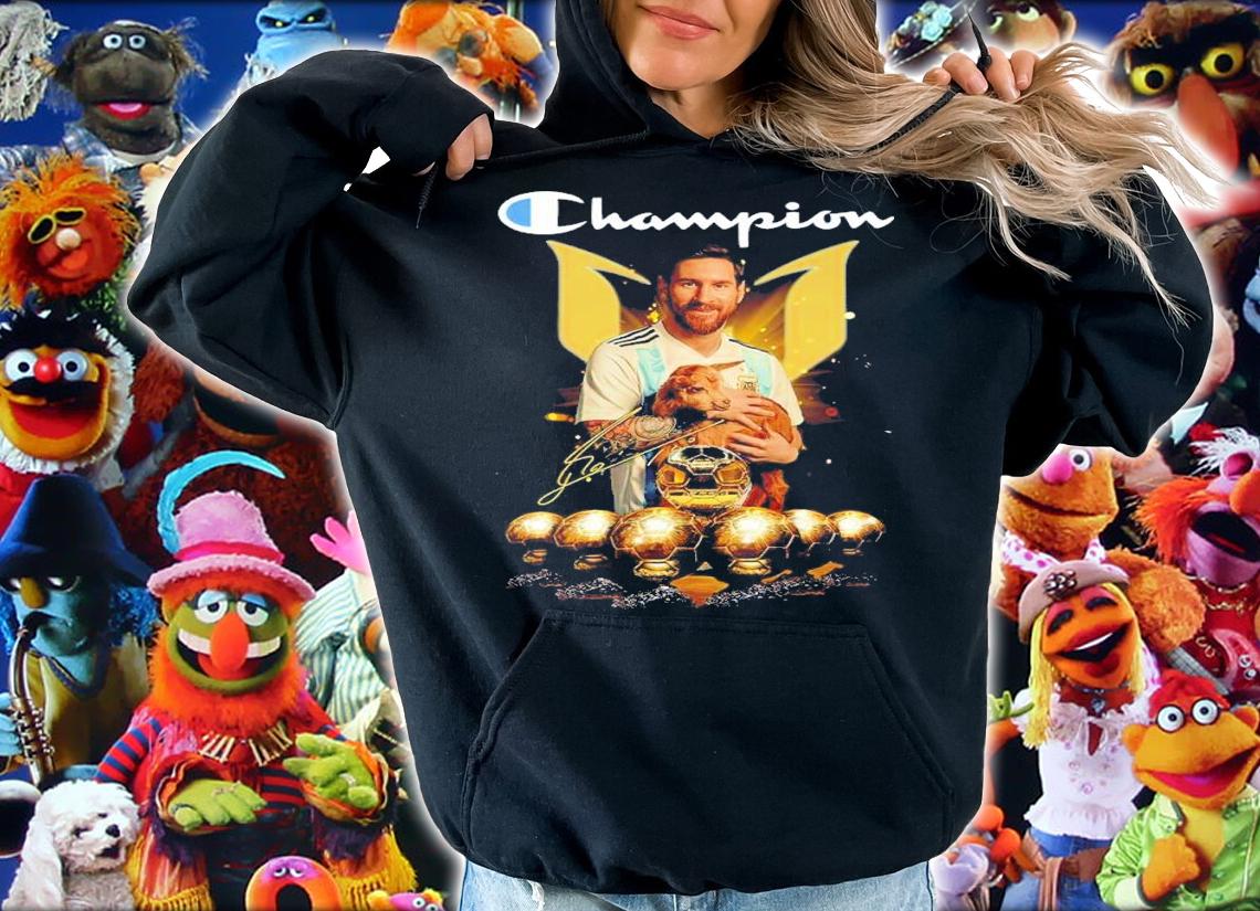 Champion Lionel Messi Golden Ball 7 Signatures Shirt t-shirt