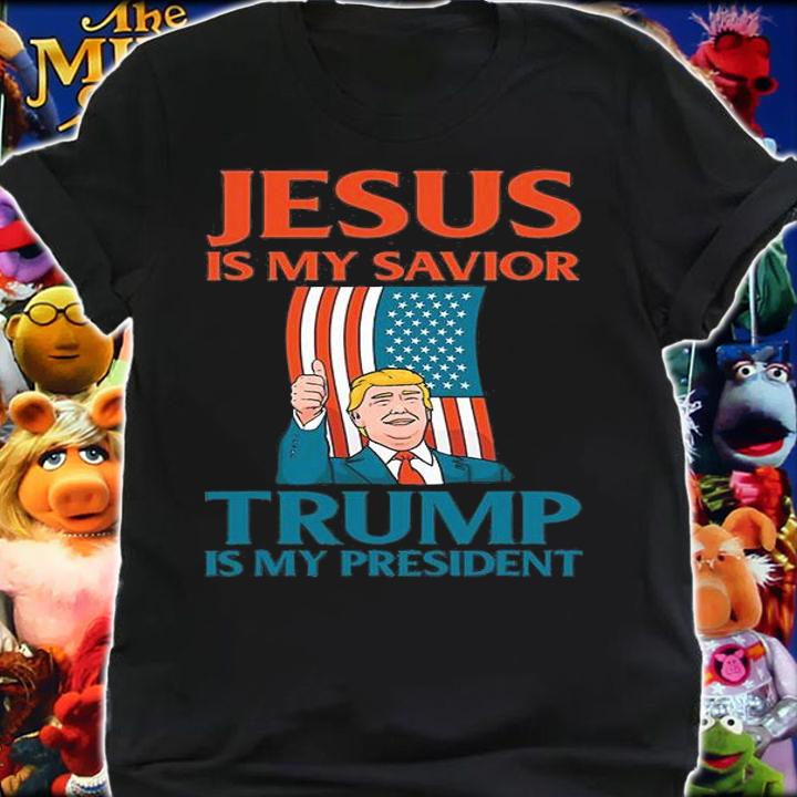 Jesus Is My Savior Trump Is My President Anti Biden T-Shirt t-shirt