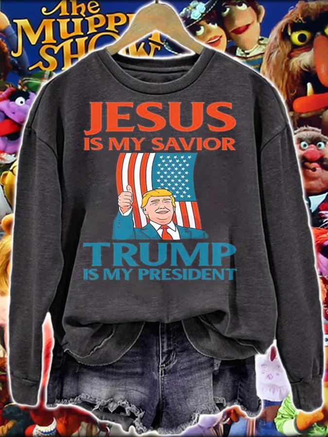 Jesus Is My Savior Trump Is My President Anti Biden T-Shirt t-shirt