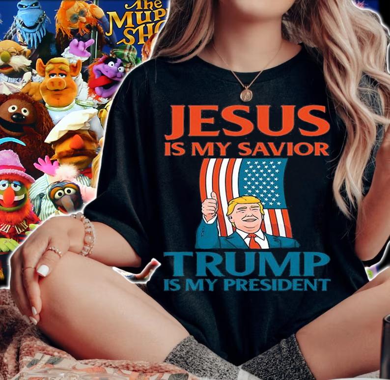 Jesus Is My Savior Trump Is My President Anti Biden T-Shirt t-shirt
