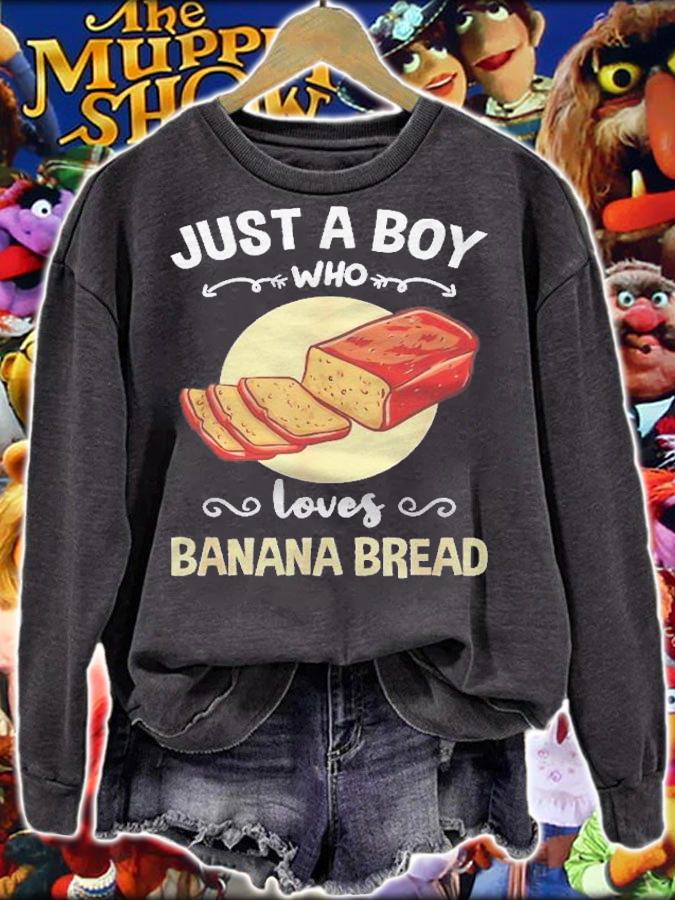 Just A Boy Who Loves Banana Bread Shirt t-shirt