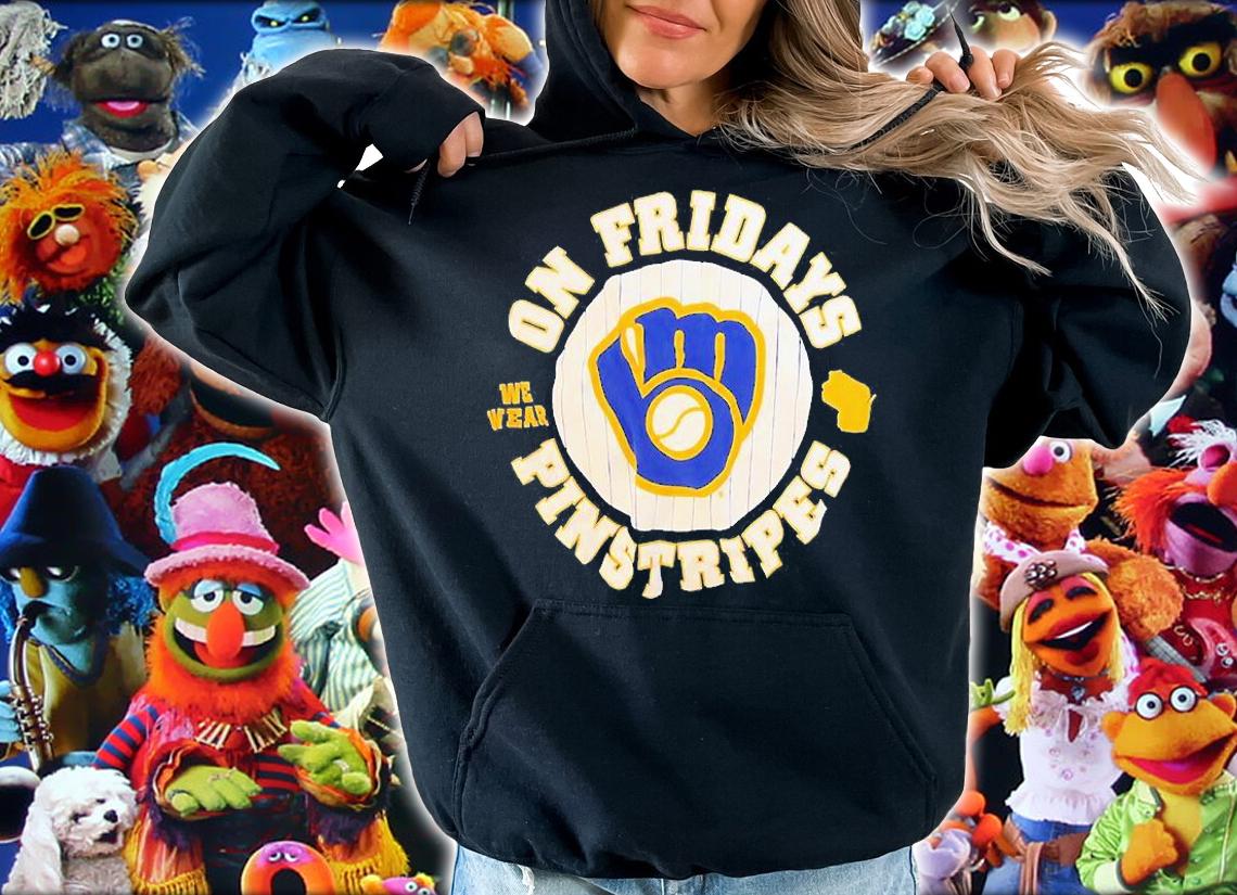 Milwaukee Brewers On Fridays Pinstripe T-Shirt t-shirt