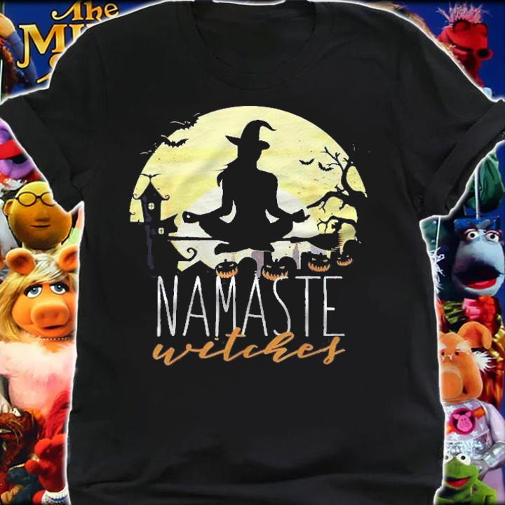 Namaste Witches Halloween Funny Yoga Witch Meme Shirt t-shirt