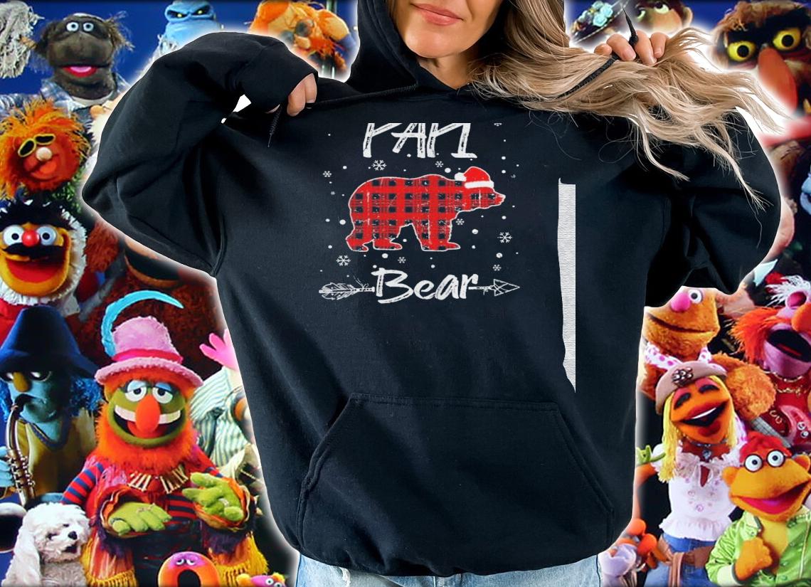 Red plaid papi bear buffalo matching family pajama christmas shirt t-shirt hoodie