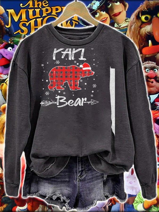 Red plaid papi bear buffalo matching family pajama christmas shirt t-shirt sweatshirt