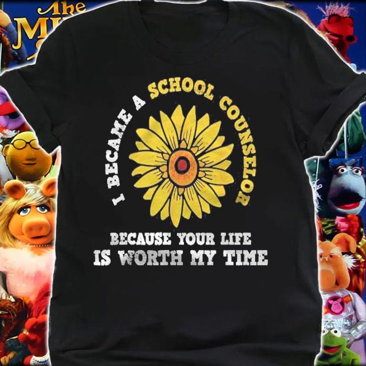 School Counselor Teacher Sunflower Shirt t-shirt