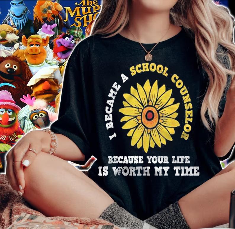 School Counselor Teacher Sunflower Shirt t-shirt