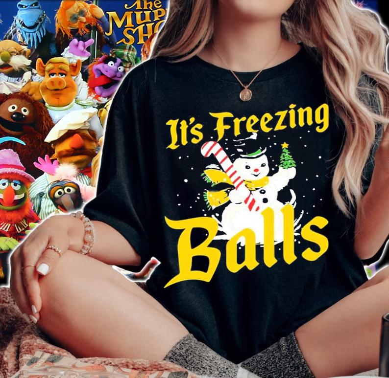 Snowman It's Freezing Balls Shirt t-shirt woman shirt
