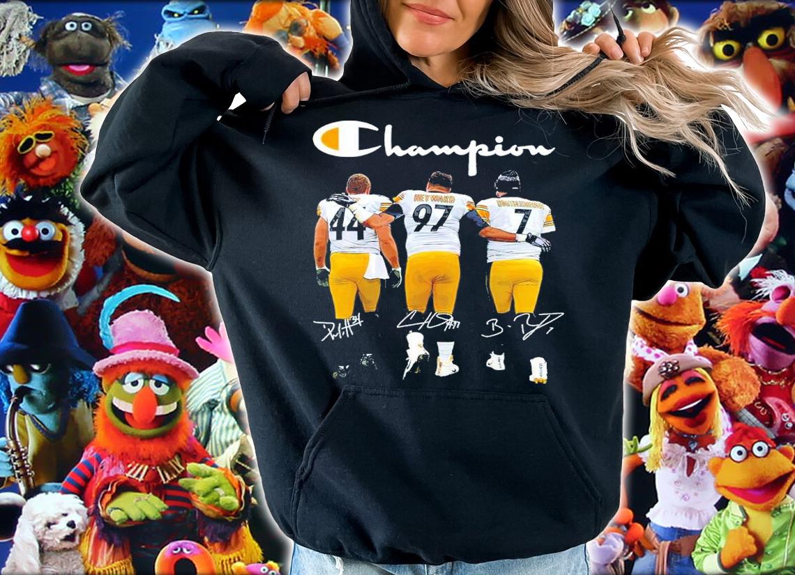 Steelers Champion Derek Watt Vs Cameron Heyward And Ben Roethlisberger Signatures Shirt t-shirt hoodie