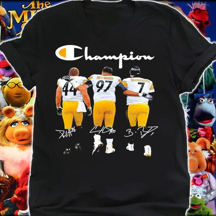 Steelers Champion Derek Watt Vs Cameron Heyward And Ben Roethlisberger Signatures Shirt t-shirt shirt